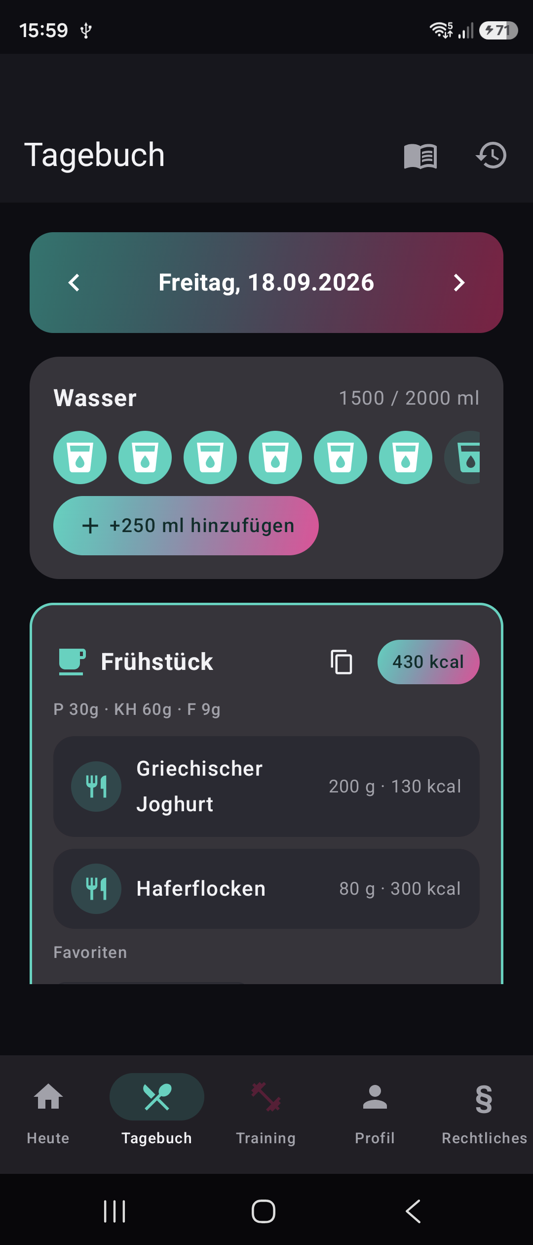 Ernährungstagebuch