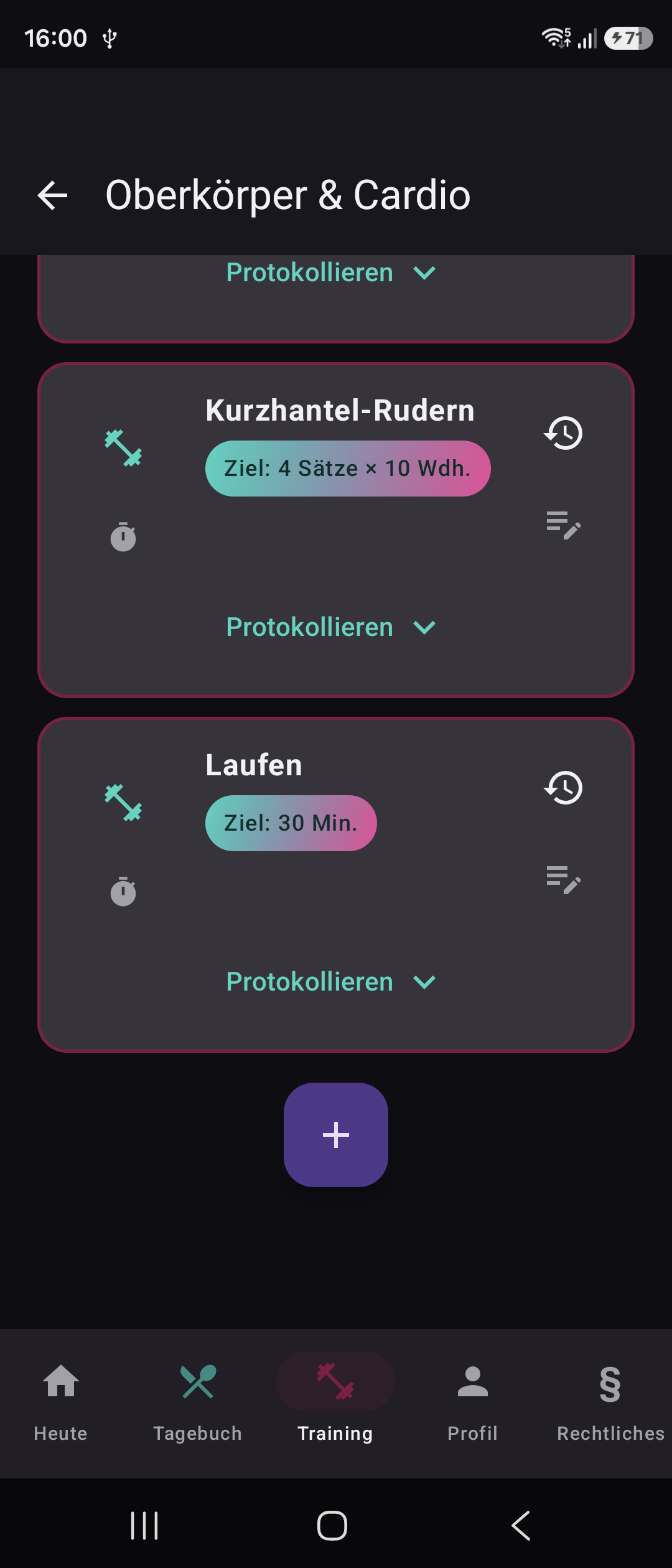 Trainingsbereich